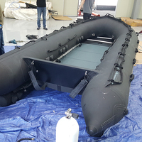 4.7m hypalon bateau de pêche bateau gonflable kayak bateau d'assaut avec moteur