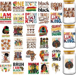 Décalcomanies UV à motif africain Juneteenth <span class=keywords><strong>pour</strong></span> tasses, autocollants <span class=keywords><strong>pour</strong></span> le Mois de l'Histoire des Noirs <span class=keywords><strong>pour</strong></span> mugs de 16 oz, durables, lavables, motif dessin animé - Product Image 2