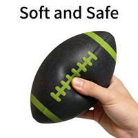 Ballon de rugby silencieux en mousse PU 15,2 cm (6 po) – Entraînement intérieur doux, football américain silencieux, jouet anti-stress à faible bruit, logo personnalisé