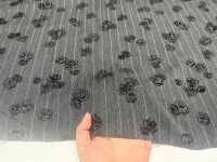 Tissu Jacquard Vintage Extensible en Chevrons Floqués Rose Nuit Sombre pour Abaya, Robe, Pantalon et Vêtements Féminins