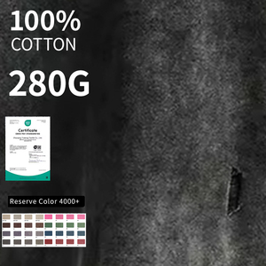 เสื้อยืดคอตตอน 100% น้ำหนัก 280 กรัม ทรงโอเวอร์ไซส์ ขายส่ง ระบายอากาศได้ดี เป็นมิตรกับสิ่งแวดล้อม สไตล์วินเทจ ลำลอง สตรีทแวร์ รับผลิตแบบ OEM สำหรับทุกเพศ พิมพ์ลายได้ - Product Image 4