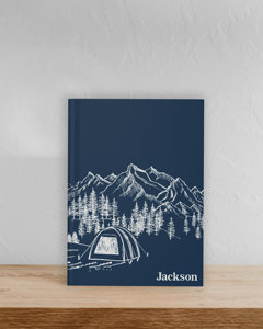 LABON <strong>Customized</strong> Personalized Name Mountain <strong>Hardback</strong> <strong>Notebook</strong> A5 Diary Paper Journal With Camping Tent Gift - Product Image 4