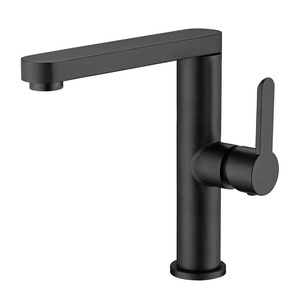 Jboyurn Basin Faucet 304 Stainless Steel Single Handle Ceramic Valve Deck Mounted Modern Minimalist Style - Product Image 4
