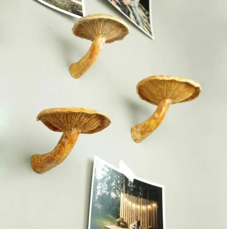 Étagère flottante en forme de champignon Décoration murale Étagère suspendue en cristal Bougeoirs Résine Étagères d'angle flottantes en forme de champignon mignon