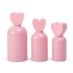 Customized 30 Ml, 50 Ml, 100 Ml <strong>pink</strong> Round <strong>Perfume</strong> Glass <strong>Bottles</strong>, With Heart-shaped <strong>Bottle</strong> Caps - Product Image 2