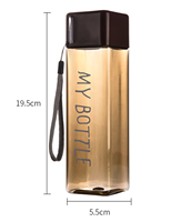 Bouteille d'eau en plastique PP écologique FX Factory 450 ml avec bouchon à vis, design minimaliste, pour adultes, utilisation sportive en extérieur, eau bouillante