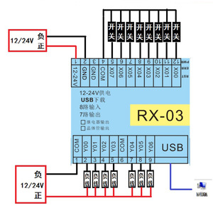 Contrôleur programmable PLC 8 entrées 7 sorties pour le contrôle du temps/du séquençage des relais et des électrovannes, RX-03 m137 - Product Image 3