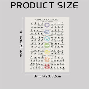 Juego de pósteres de posturas de yoga Chakra - 3 estilos a color, póster de tabla de <span class=keywords><strong>asanas</strong></span> de yoga Chakra vintage (juego de 3 piezas) - Product Image 6
