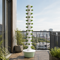 Tour hydroponique CE à 13 niveaux pour jardin potager domestique, pompe de circulation d'eau et pots en filet inclus, installation facile