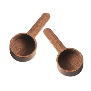 Measuring for Ground Beans or tea Soup Cooking Mixing Stirrer Kitchen Tools Wooden Tea Scoop