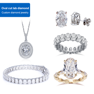 ラボ作成1CT 2CT 3CT 4CT 5CT D VVS VS楕円形ルースラボ成長ダイヤモンド - Product Image 3