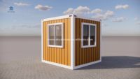 Maison conteneur modulaire mini CX2632 en panneaux sandwich - Préfabriquée portable 10ft/15ft, emballage plat, écologique, design moderne