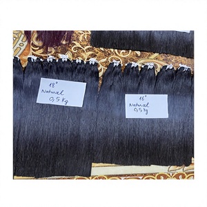 Extensions de cheveux humains de 20 pouces, lisses comme des baguettes et ondulées en vagues profondes, super double drawn, avec closure en dentelle HD 4x4/5x5/6x6 - Product Image 1