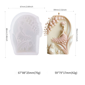 Set Fai-da-Te per Candela Profumata e Diffusore di Aromi al Mughetto, Decorazione per Camera da Letto, Regalo e Bomboniera, Stampo in Silicone Incluso - Product Image 2