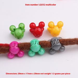 12 قطعة مشابك شعر أكريليك ملونة بتصميم ميكي ماوس صنع في الصين، إكسسوارات شعر صغيرة للفتيات والأطفال، تصميم ميكي لطيف للحفلات - Product Image 3