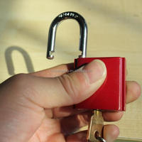 Cadenas Firelock 003, cadenas Lockwood, cadenas australien, cadenas pour hydrant d'incendie, rouge, grande taille 38 mm, pompes rouges, cadenas