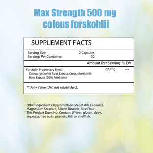Cápsulas de Alta Calidad para la Pérdida de Peso con Forskolina, Mezcla Patentada para Apoyar la Función Metabólica - Product Image 2