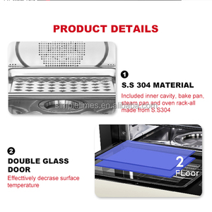 Horno de Convección Multifuncional de Acero Inoxidable de 22L, Fácil de Limpiar, para Uso Doméstico - Product Image 5