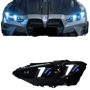 Faros Delanteros Láser de Doble Color Amarillo y Blanco de 12V para BMW Serie 4 M3 M4 G22 G23 G80 G82 2021-2024, Faros LED de 12V para 4 S - Product Image 1