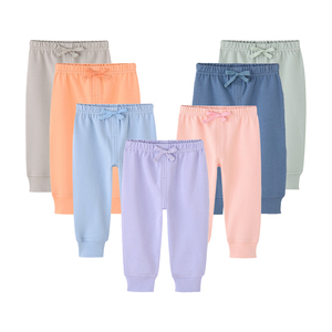 Pantalon de survêtement en coton pour bébé, collection Printemps-Automne, coupe décontractée, extensible, <span class=keywords><strong>avec</strong></span> lacets, couleur unie - Product Image 1