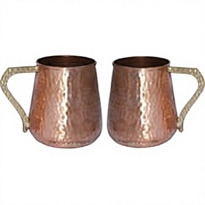 Verre à vin en cuivre traditionnel martelé de luxe sans BPA pour servir cocktails, bière, jus, eau et boissons fraîches - Product Image 1