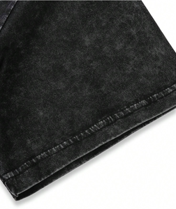 Phong Cách Đường Phố Punk Người Đàn Ông Của Quá Khổ Tùy Chỉnh Số & Màu Sắc T-Shirt Bán Buôn Giản Dị Mùa Hè Axit Rửa Heavyweight Thời Trang Áo Phông - Product Image 5