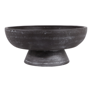 Moderna Ciotola Decorativa in Terracotta su Piedistallo, Centrotavola per Tavolino da Caffè, Stile Artigianale - Product Image 3