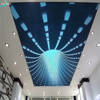 Dalles de plafond suspendu LeArt en PVC, panneaux de plafond en PVC 3D, plafond tendu LED pour chambre d'enfant