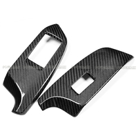 Garniture de panneau de bouton de commande de vitre en fibre de carbone sèche pour Toyota GR Yaris GXPA16 2025 2026 Décoration intérieure de voiture
