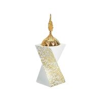 Brûleur d'encens en résine de style arabe vintage, fait main, écologique, en gros |   Décoration d'intérieur en filigrane noir et or