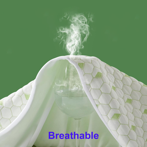 Groothandel Full Size Ademende Koeling 3d Luchtstof Gladde Zachte Matrasbeschermer 3d Luchtstof Bamboe Koeling Voor Beddengoed - Product Image 5