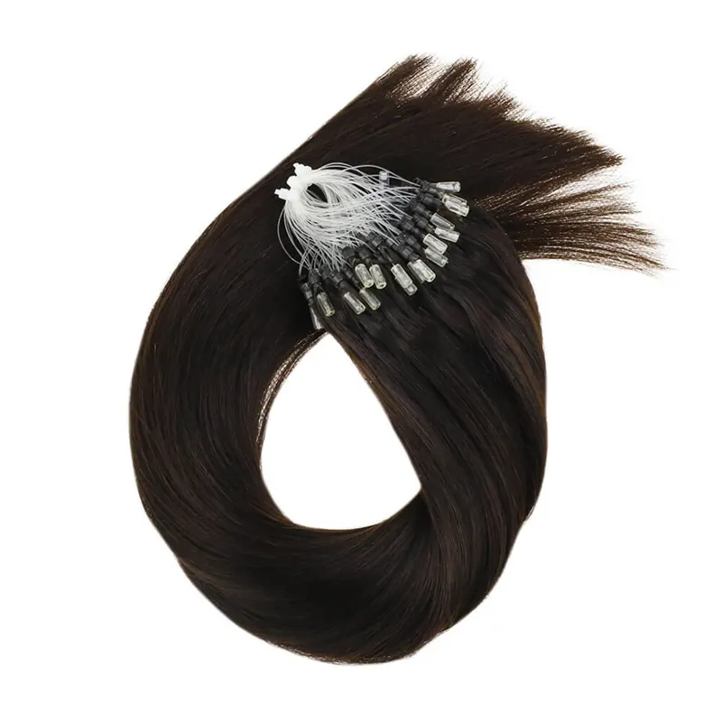 Nhà Máy Keratin trái phiếu keo Micro vòng Vòng tự nhiên phần mở rộng tóc Nga siêu đôi rút ra Remy tóc con người