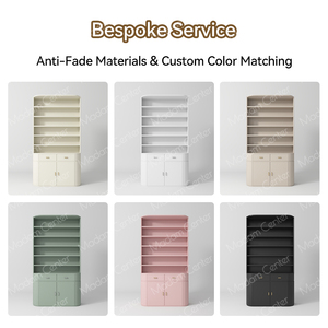 Madamcenternail salon hiện đại tủ trưng bày MDF thân thiện với môi không thấm nước bền quầy tiếp tân Spa Tóc mỹ phẩm cửa hàng tóc giả - Product Image 5