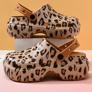 Chaussures de jardin imperméables en mousse à motif léopard <span class=keywords><strong>pour</strong></span> femmes, antidérapantes, style simple, type sabots et mules – Grande Vente - Product Image 6