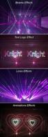 Lumière de scène laser à faisceau mobile à animation couleur pleine 10W pour DJ discothèque