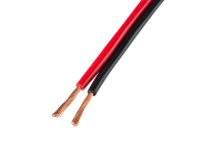Câble de haut-parleur audio rouge noir isolation en PVC double câble ruban plat 12/14/16AWG 2*1.5mm/2.5mm fil de cuivre/CCA toronné pour Dubaï