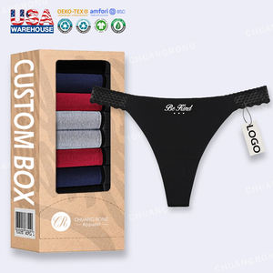 Logo personnalisé une pièce découpé au laser G-String culotte sans trace lingerie <span class=keywords><strong>Tong</strong></span> Ropa intérieur femmes sans couture sous-vêtements <span class=keywords><strong>en</strong></span> soie glacée - Product Image 1