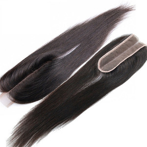 Extensiones de Cabello Natural Kim K 2X6 HD Virgin Remy, Trama Única, Cierre de Encaje Transparente, Parte Media, Cabello Liso, Ondulado, Color Natural - Product Image 3