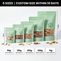 Sacs personnalisés refermables pour friandises pour chiens, pochettes à fond plat en PET, emballage souple pour aliments pour chats