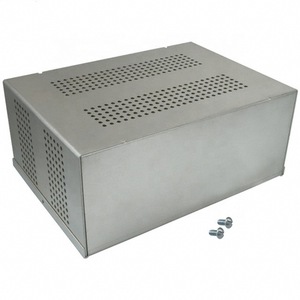 Boîtier en acier inoxydable 304 avec trous de ventilation pour l'électronique, taille et épaisseur personnalisables - Product Image 1