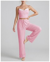 Ensemble de sport 2 pièces pour femme : haut de yoga, course, gym et fitness avec pantalon évasé – Vêtements de sport actifs pour la gym