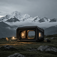 Tente gonflable légère de type capsule spatiale, tente de camping portable et imperméable pour l'extérieur, tente mobile à ouverture rapide