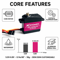 Servomoteur numérique étanche XQ-S3218M PWM pour coque intermédiaire en aluminium 20KG, entièrement personnalisable, vente en gros