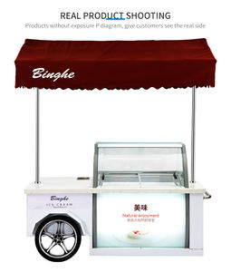 Carrello per gelateria commerciale/furgone-Freezer Mobile con sistema di raffreddamento, in acciaio inox, per venditore ambulante, Catering per eventi - Product Image 6
