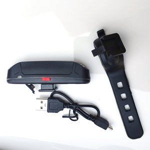 <b>Bicycle</b> Taillight USB Rechargeable COB <b>Light</b> Waterproof IPX4 4 Modes Black Plastic Mounting Bracket Included - Product Image 2
