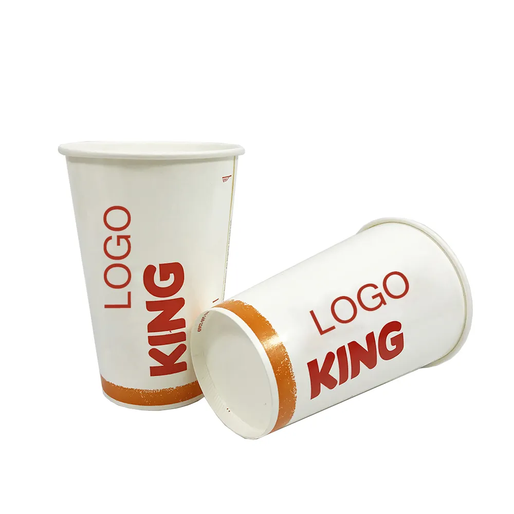 Compostable Paper Coffee Cup With Lid Single Wall Paper Cups recyclable material Wholesale China Cheap Price