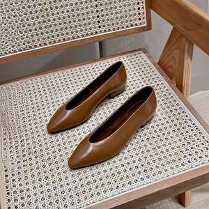 <span class=keywords><strong>Lo</strong></span>钢琴2024女式真皮尖头平底鞋防滑舒适简约多功能浅奶奶鞋实心 - Product Image 4