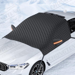 Protector de Nieve para Parabrisas de Coche, Media Cubierta de Aluminio de Doble Capa, Impermeable, Protección Invernal, Instalación a Presión - Product Image 1