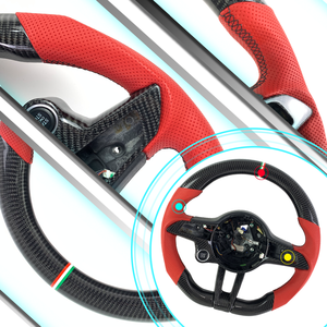 Accessori interni auto in fibra di carbonio e pelle volante per <span class=keywords><strong>Alfa</strong></span> <span class=keywords><strong>Romeo</strong></span> Giulia S Special LV - Product Image 3