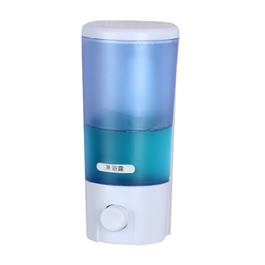 Dispensador de Jabón Adhesivo Moderno de 380 ml, Bomba Manual de Plástico ABS, Montaje en Pared sin Taladro, Tornillos para Cocina y <span class=keywords><strong>Baño</strong></span> - Product Image 1
